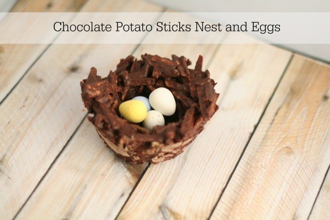 birds nest recipe potato sticks chocolate