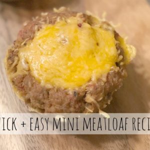 Quick and easy mini meatloaf recipe.