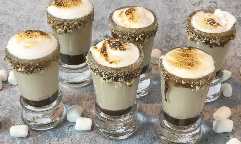 s'mores martini shooters