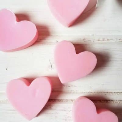 DIY Strawberry Heart Soaps