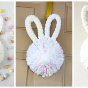 finished bunny butt wreaths