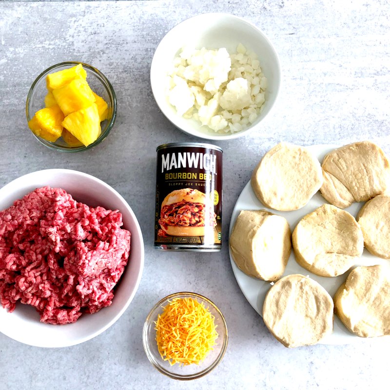 sweet BBQ Sloppy Joe Cups Ingredients