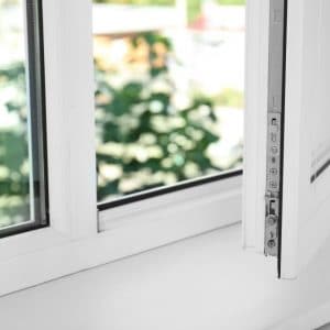 Modern window indoors, closeup view. Home interior