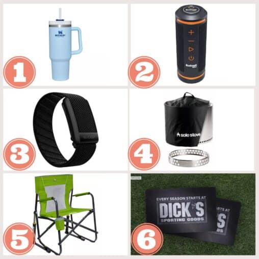 grid of six gift ideas for anyone