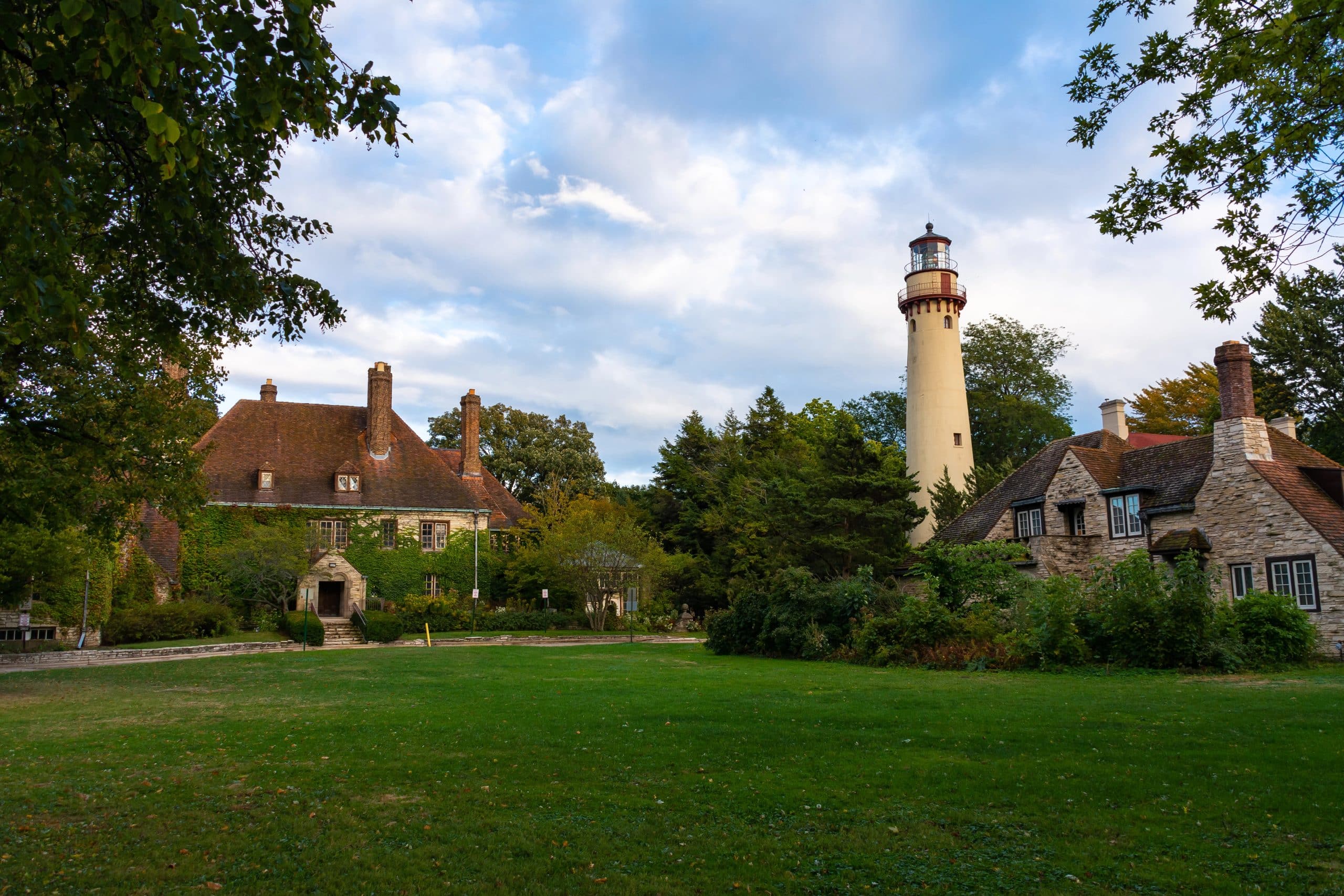 Lighthouse in the late afternoon light. Evanston, Illinois,